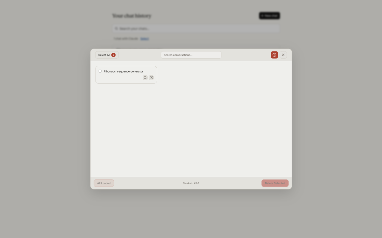 Chatless overlay organizing Claude threads